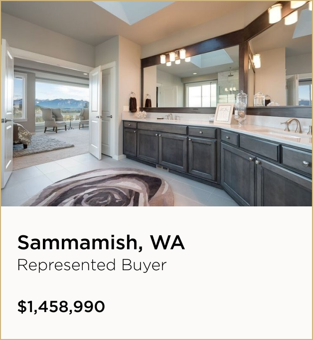 Sammamish, WA $1,458,990 – Represented Buyer
