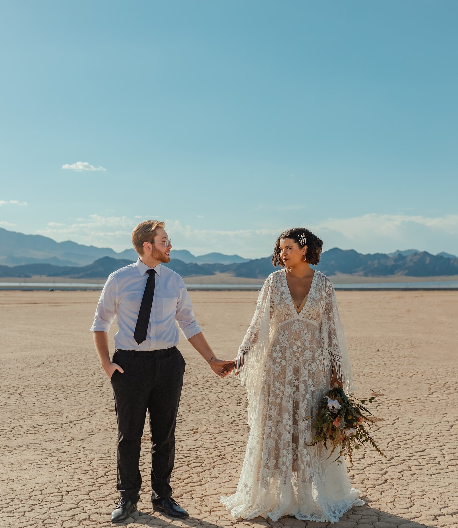 Dry Lake bed Las Vega Nevada elopement photographer