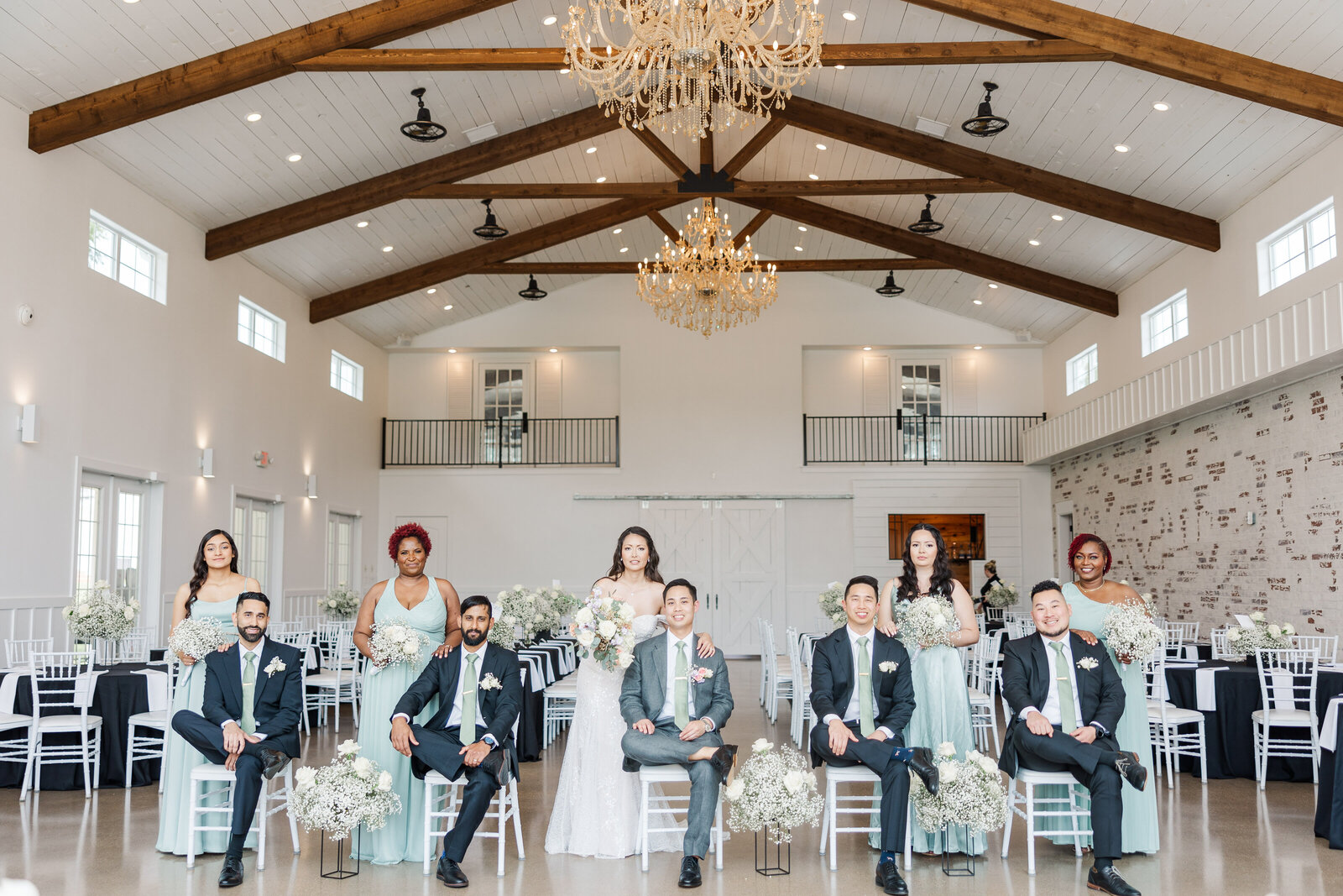 Bridal party photography pre wedding with couple