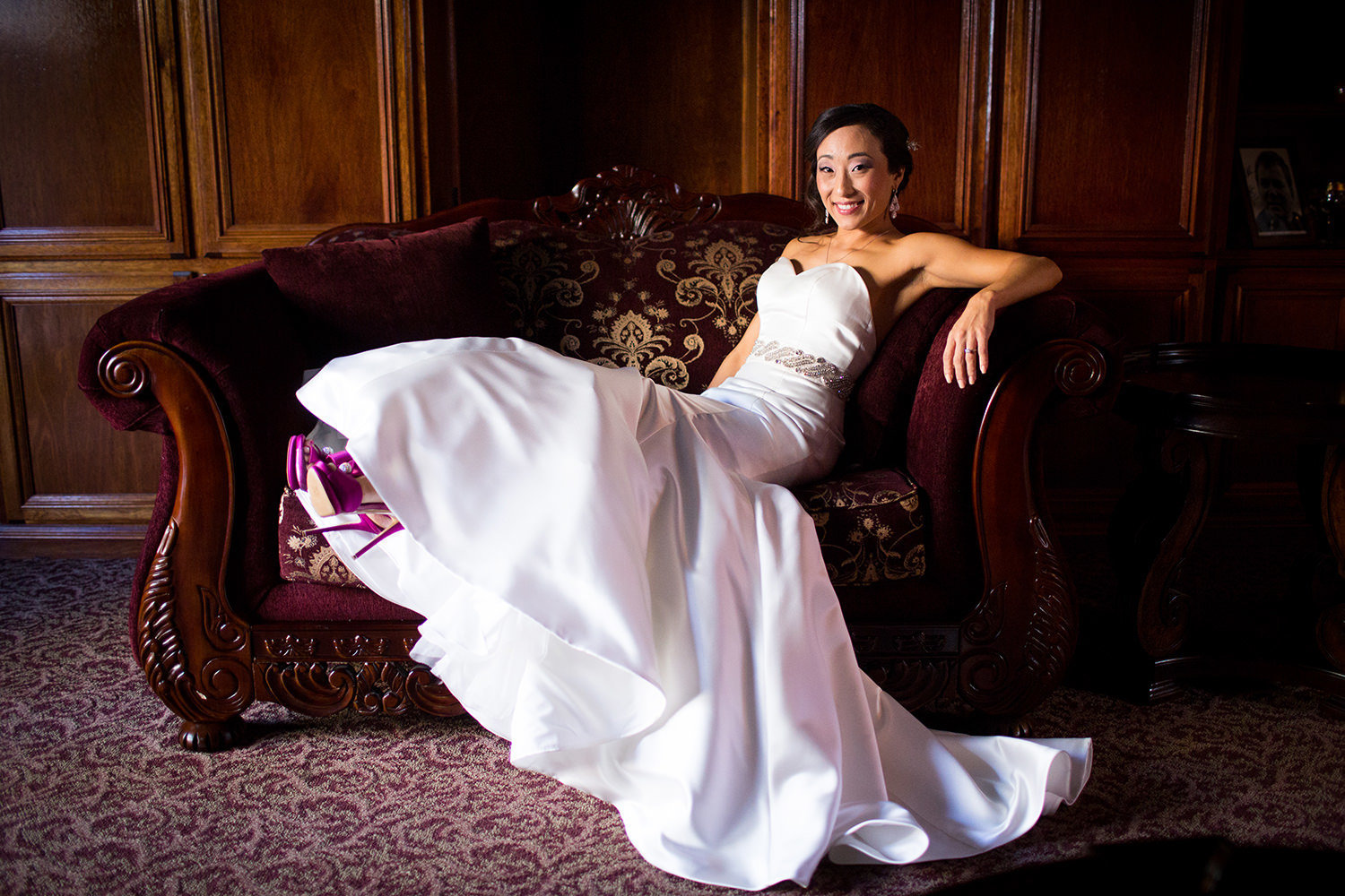 bride in salon