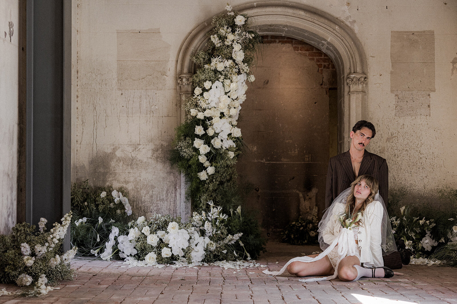 Editorial bride and groom
