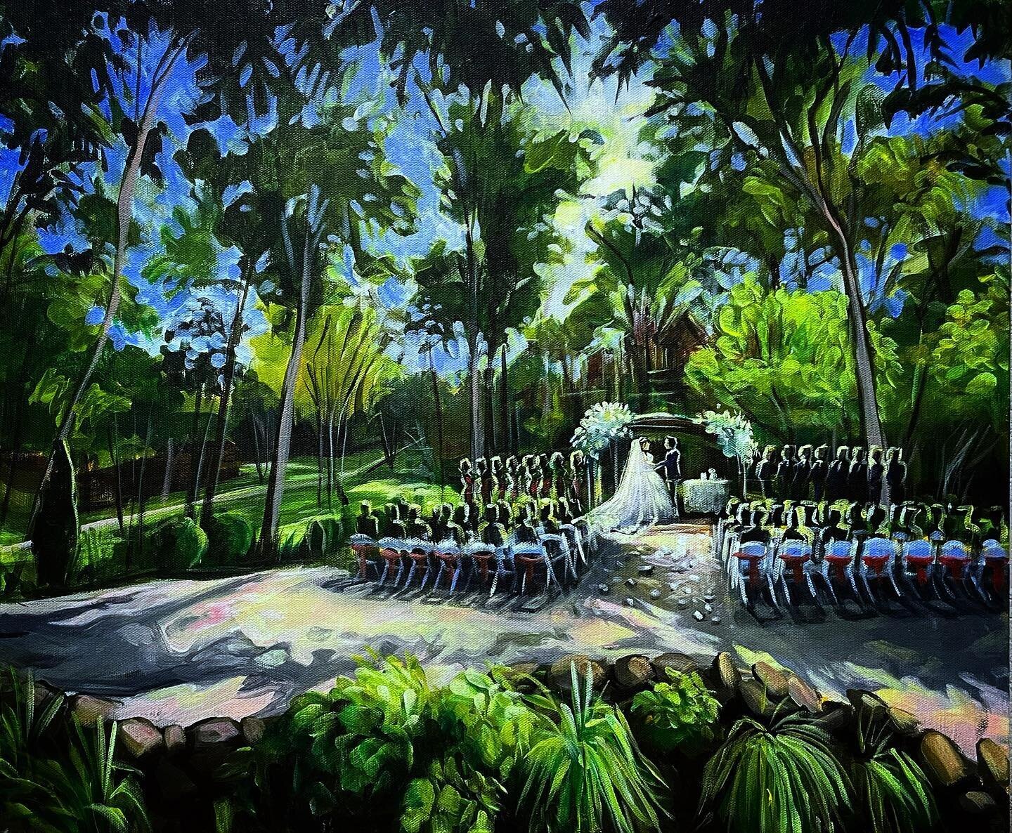 Hannah Paints Events - Katelyn and Joseph - live wedding painting outdoor ceremony at Mohican Castle in Loudonville Ohio