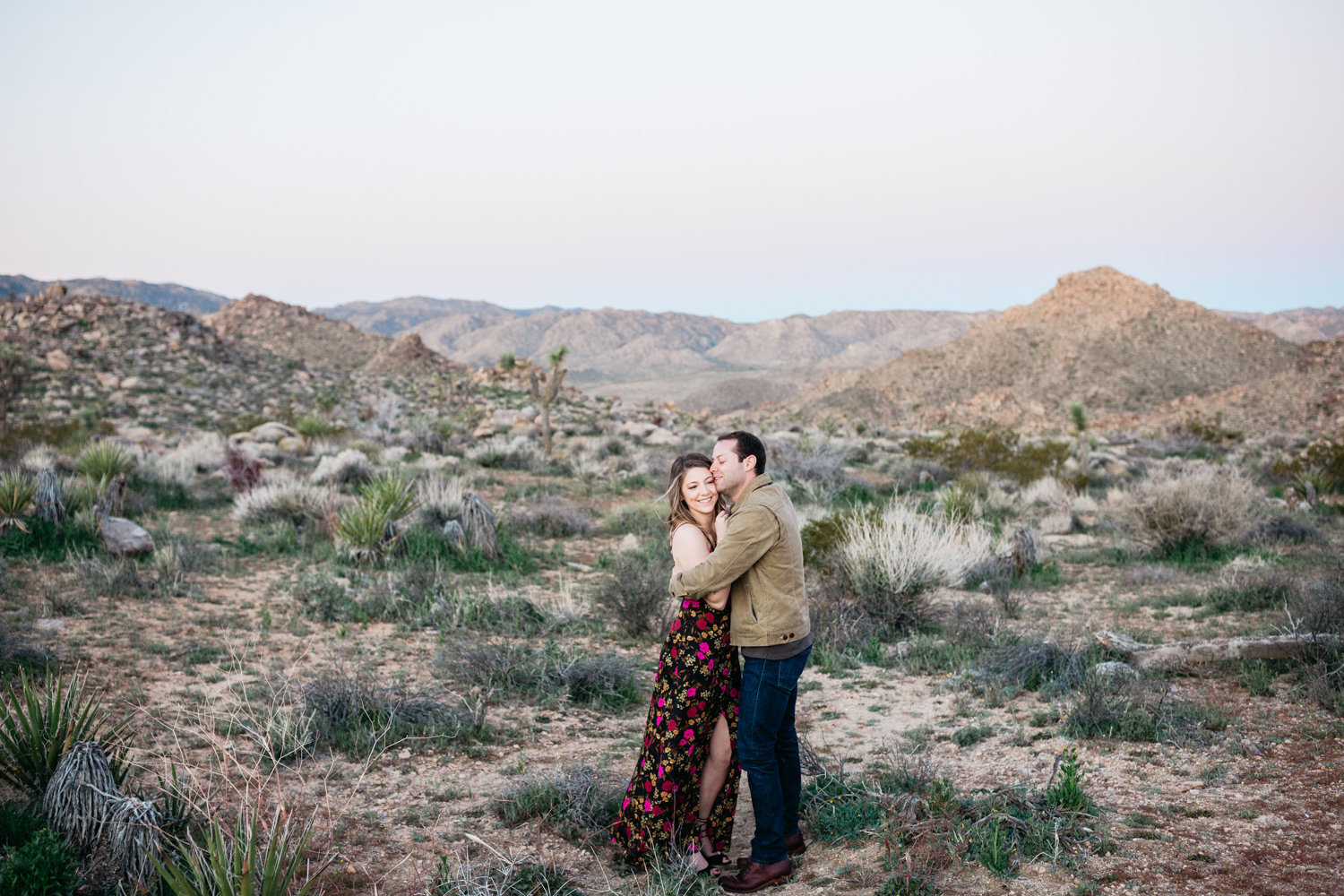 engagement photos in joshua tree national park