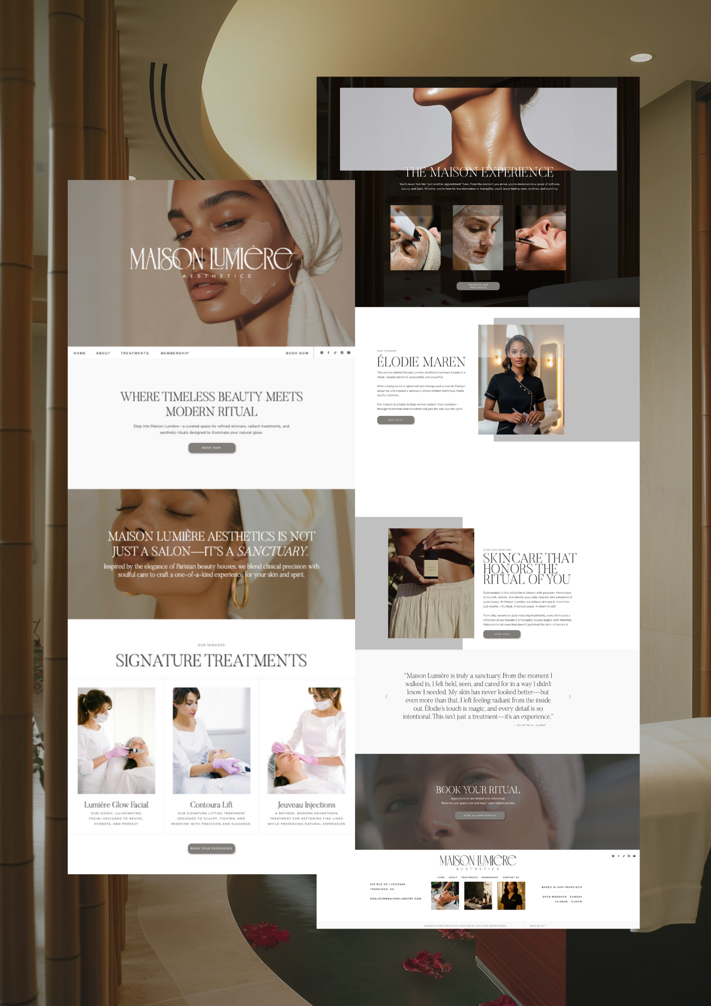 Maison Lumiere Website Mock-up