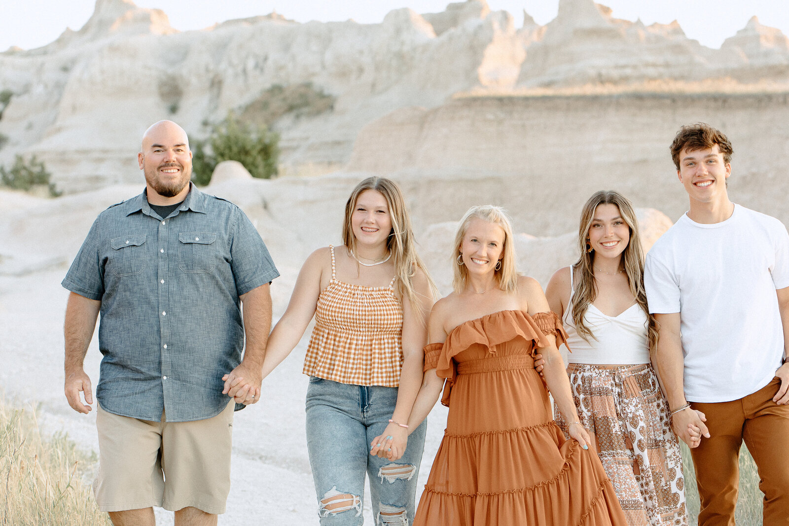 Family photo in Badlands National Park
