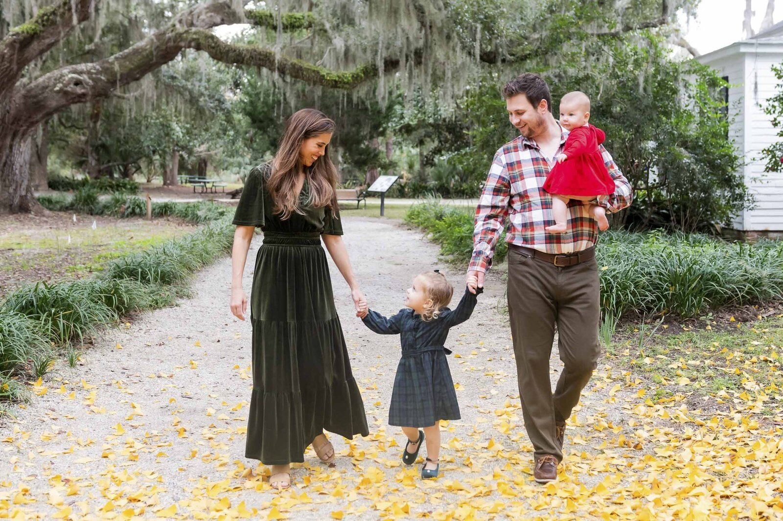 family at park in HHI SC