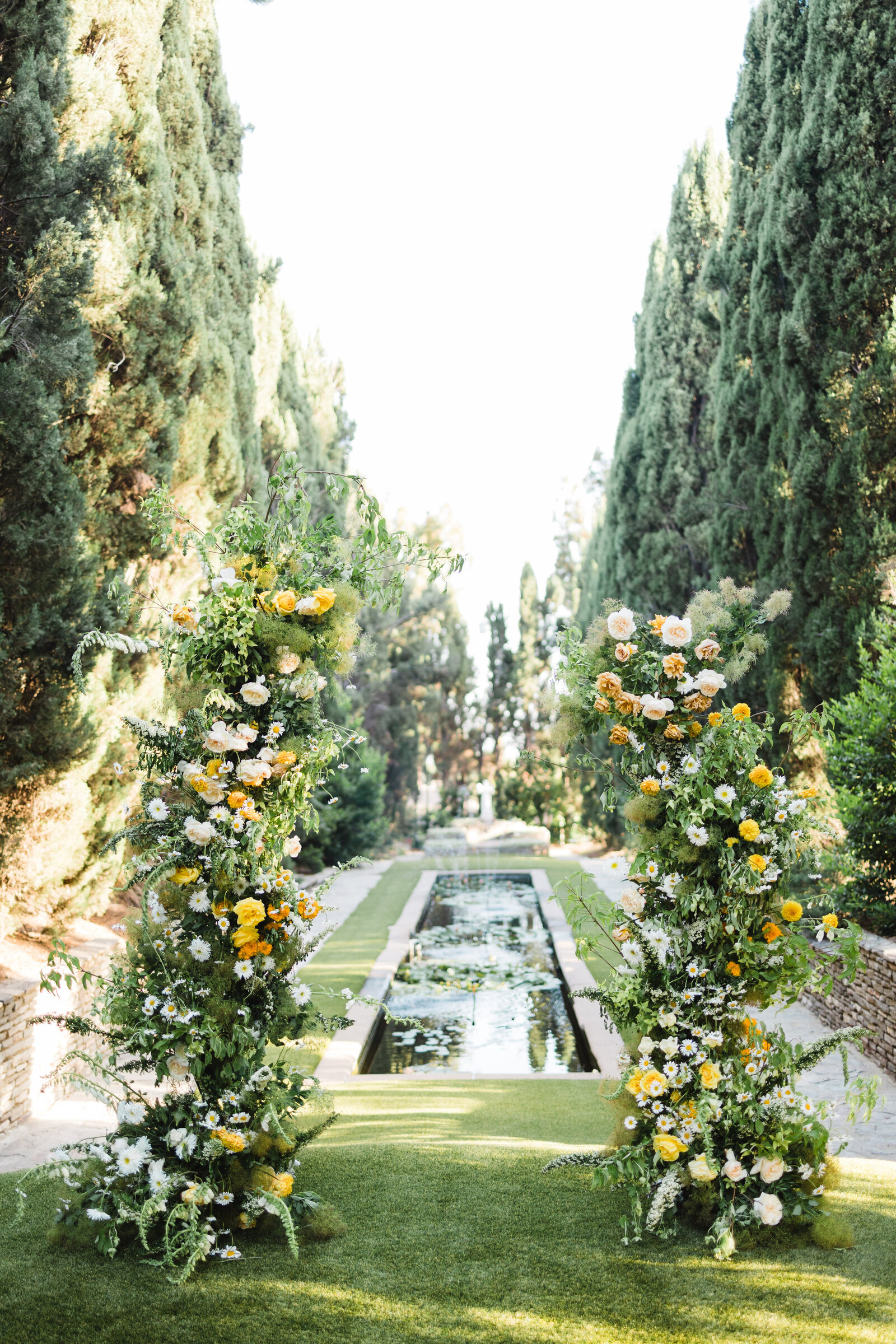 yellow wedding arch