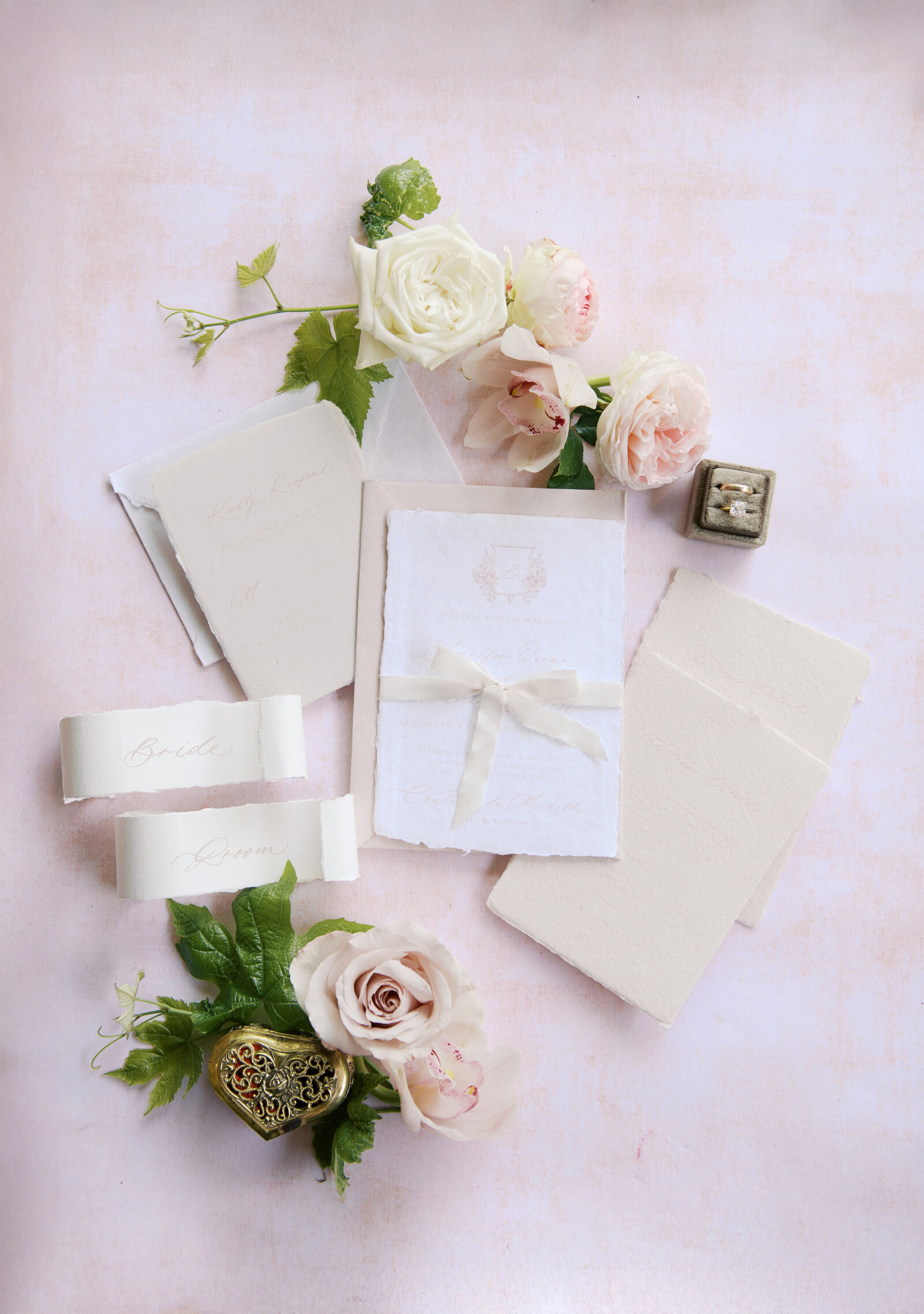 Luxury wedding invitation suite
