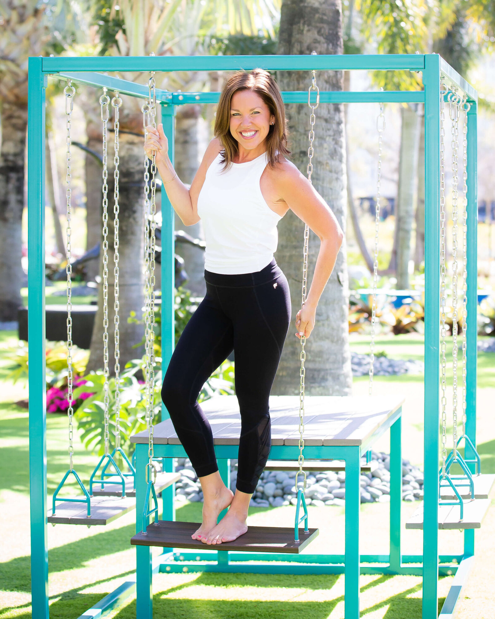 Personal branding photoshoot for a fitness professional in Orlando, Florida. Outdoor natural light session showcasing confident, vibrant poses.