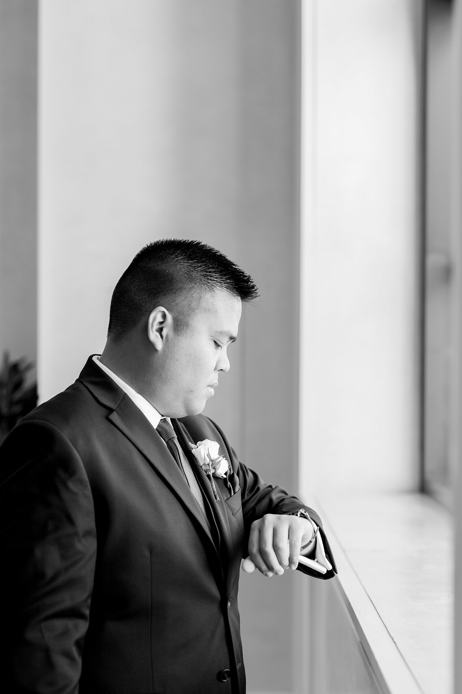 Groom on wedding day | Four Seasons Wedding | Chynna Pacheco Photography