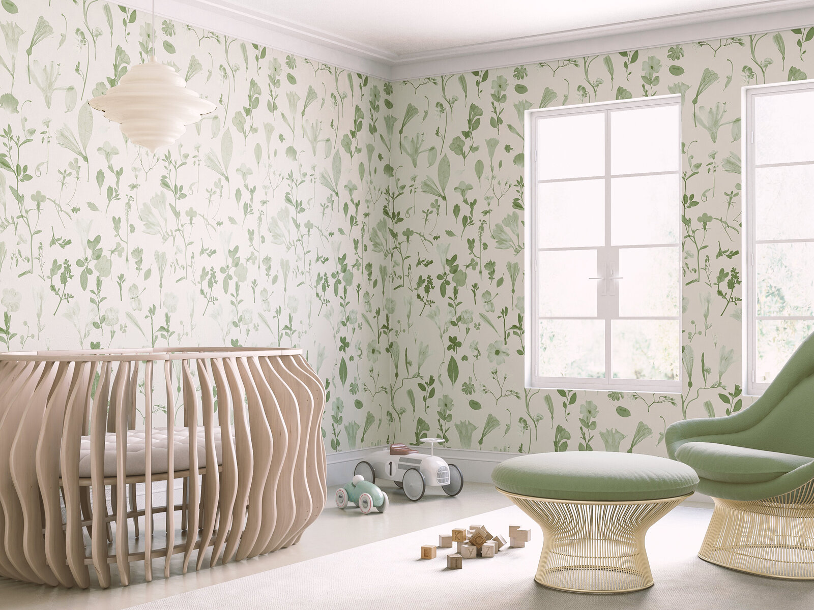 Surface Pattern Design and Art Licensing by Lucia Pador - Botanic Bloom for drop it Modern - BOTANIC BLOOM© _ SAGE