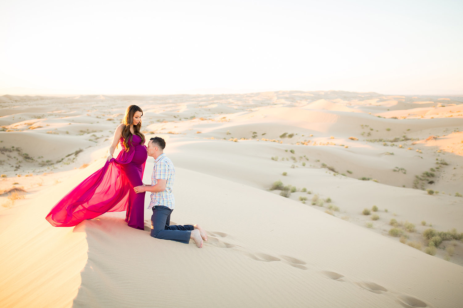 One of a kind Maternity Session at the sand dunes in San Diego.