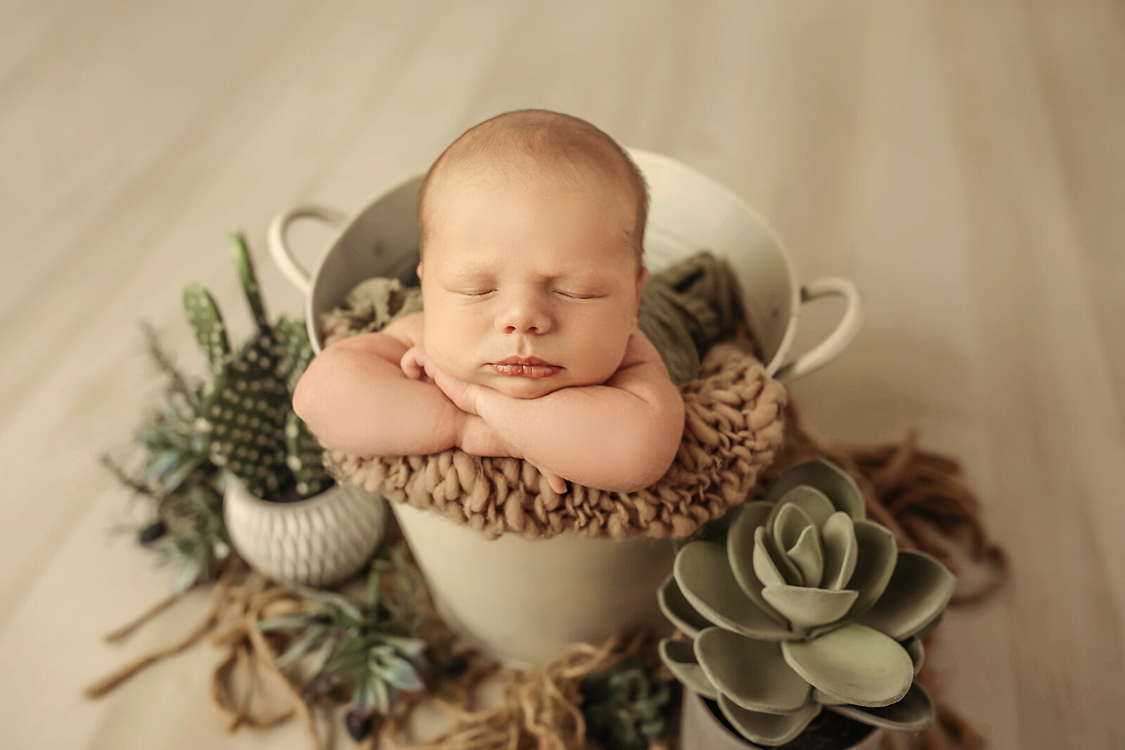 baby boy newborn session in ashley mcclintock photography studio 6