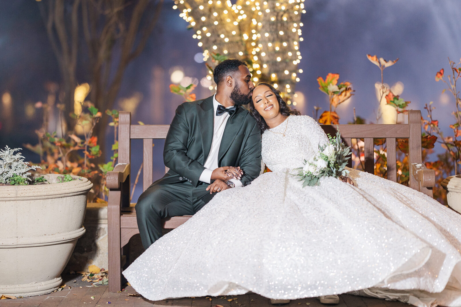 Night time outdoor couples photography
