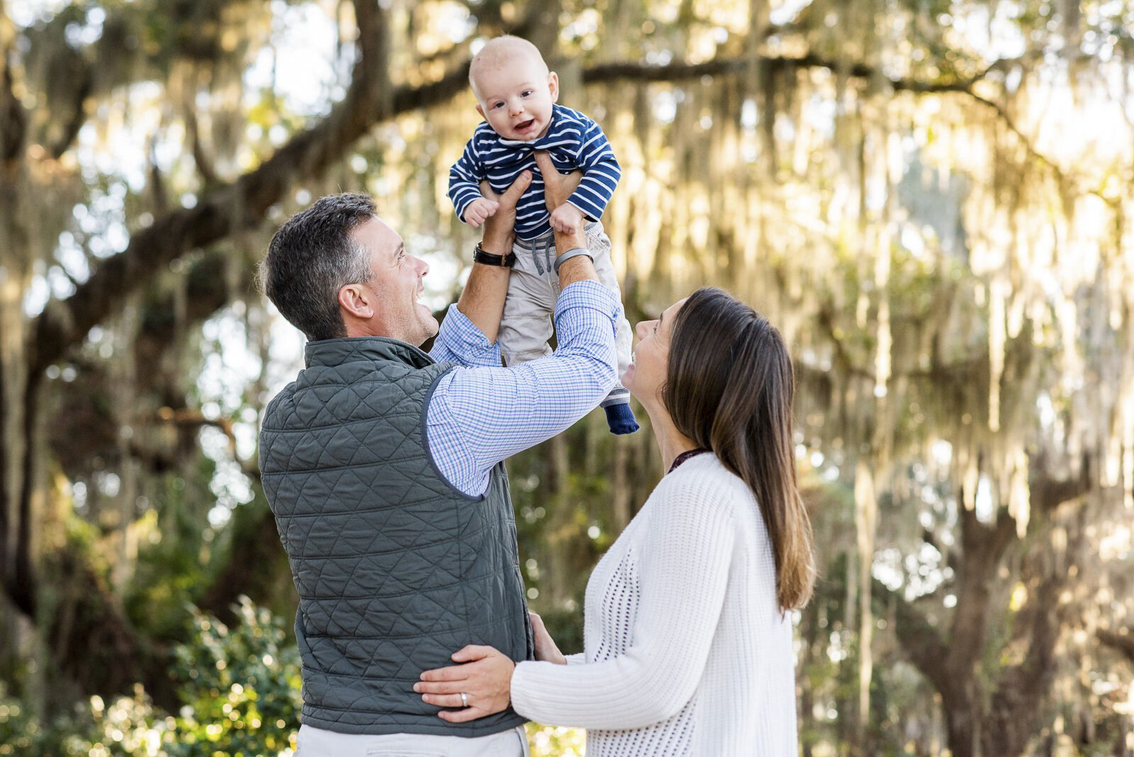 family at park in HHI SC