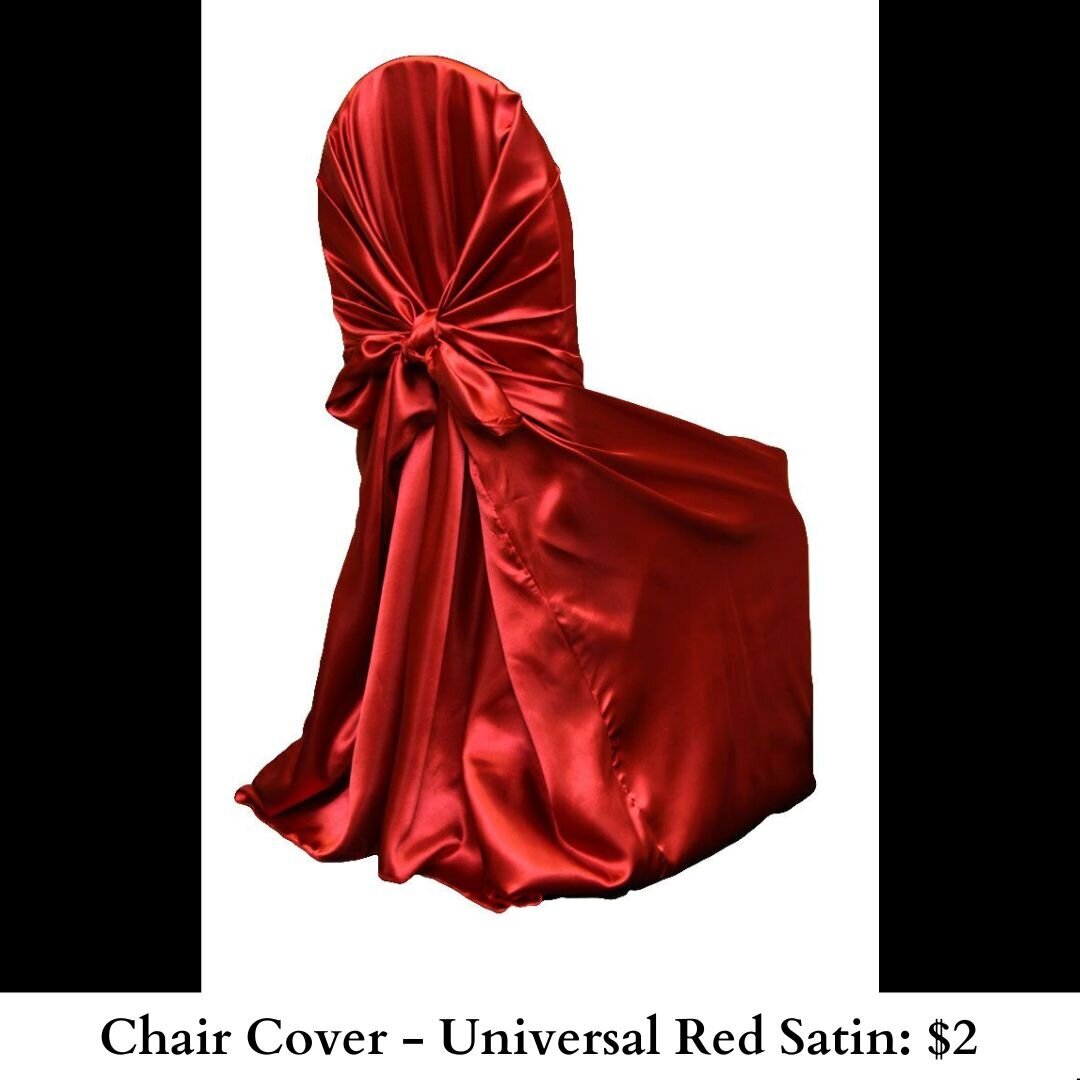 Chair Cover - Universal Red Satin-374