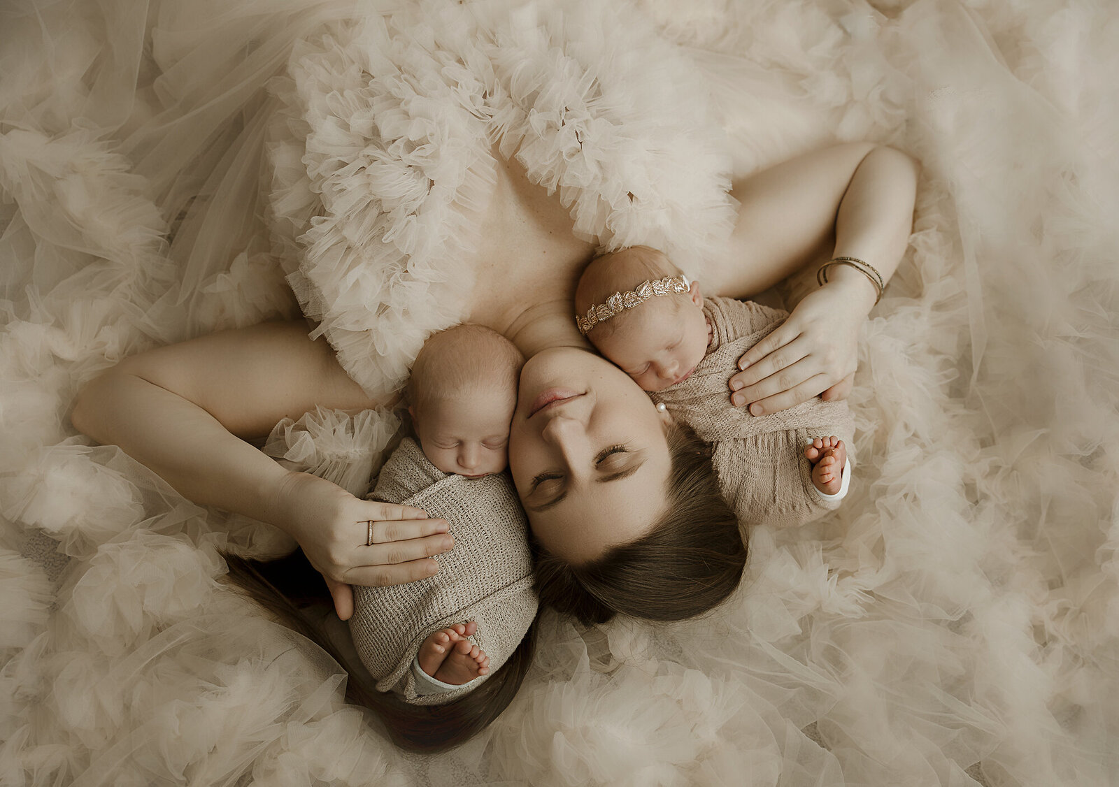 twin mom coutoure gown charlotte newborn photographer