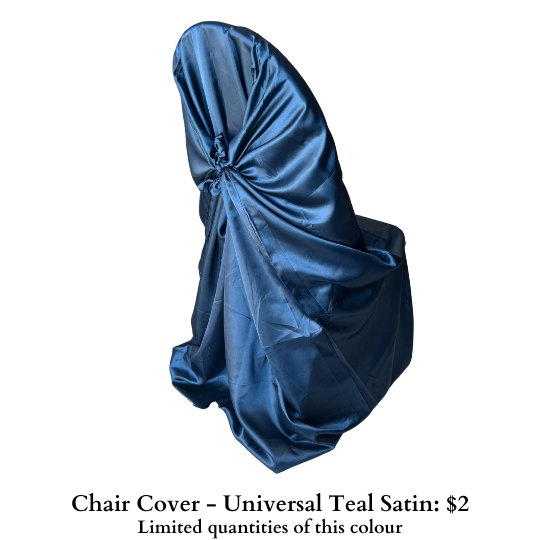 Chair Cover-Universal Teal Satin-937