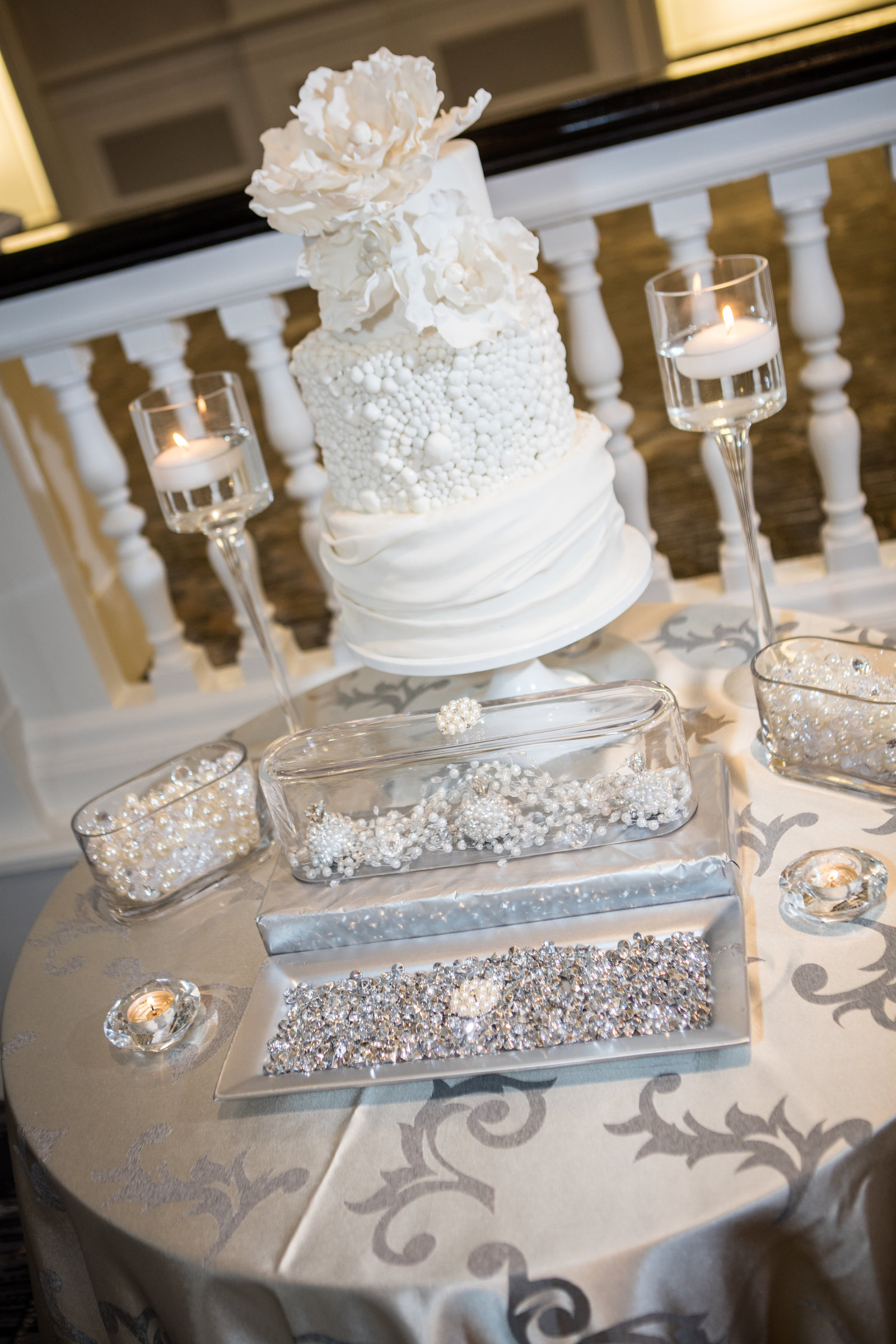 Bling and sparkle cake table