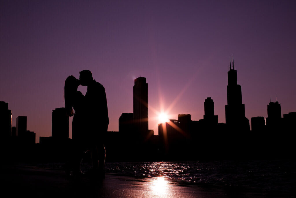 Chicago Skyline Engagement Photos