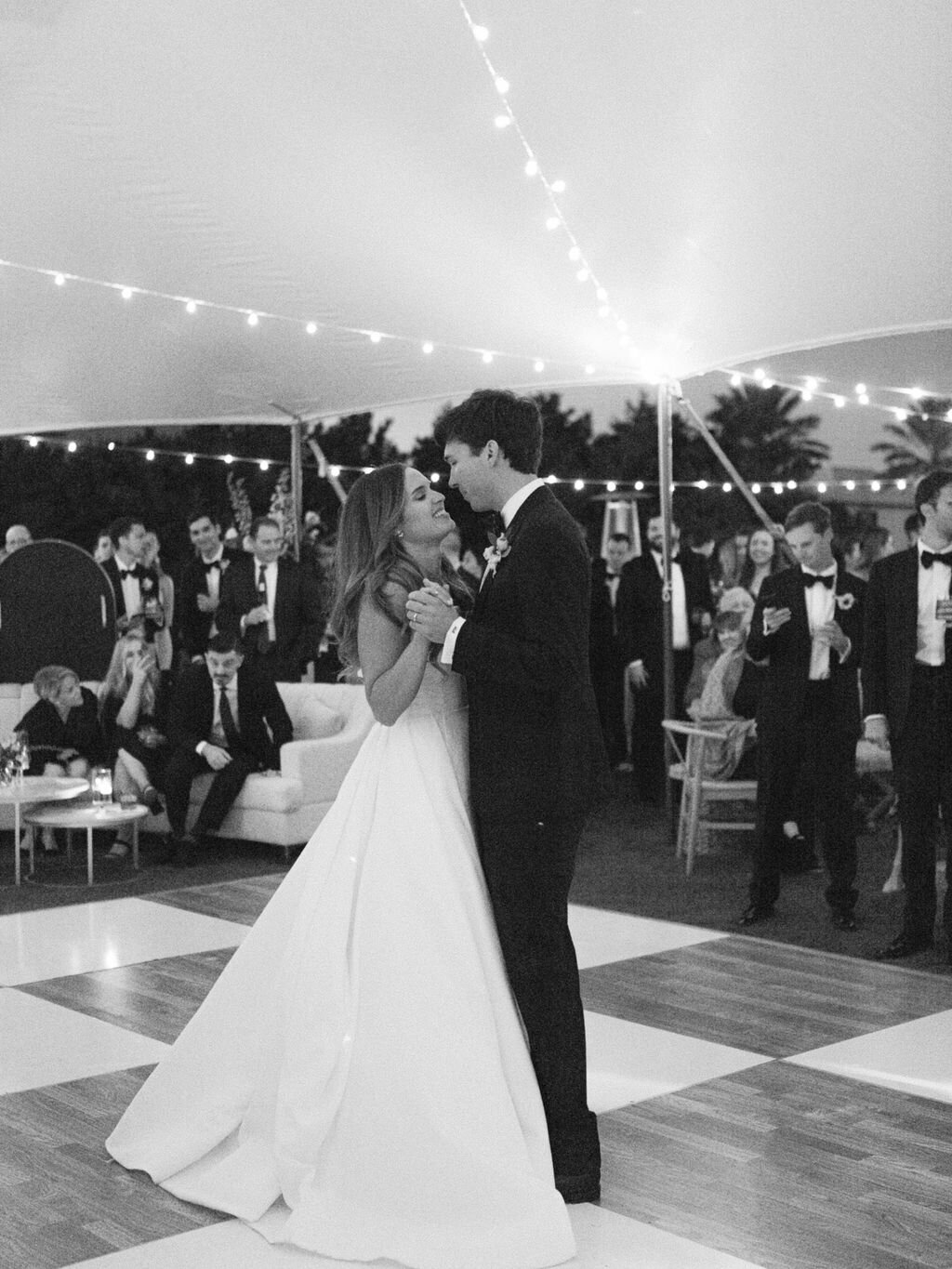 bride and groom first dance at Alys beach wedding