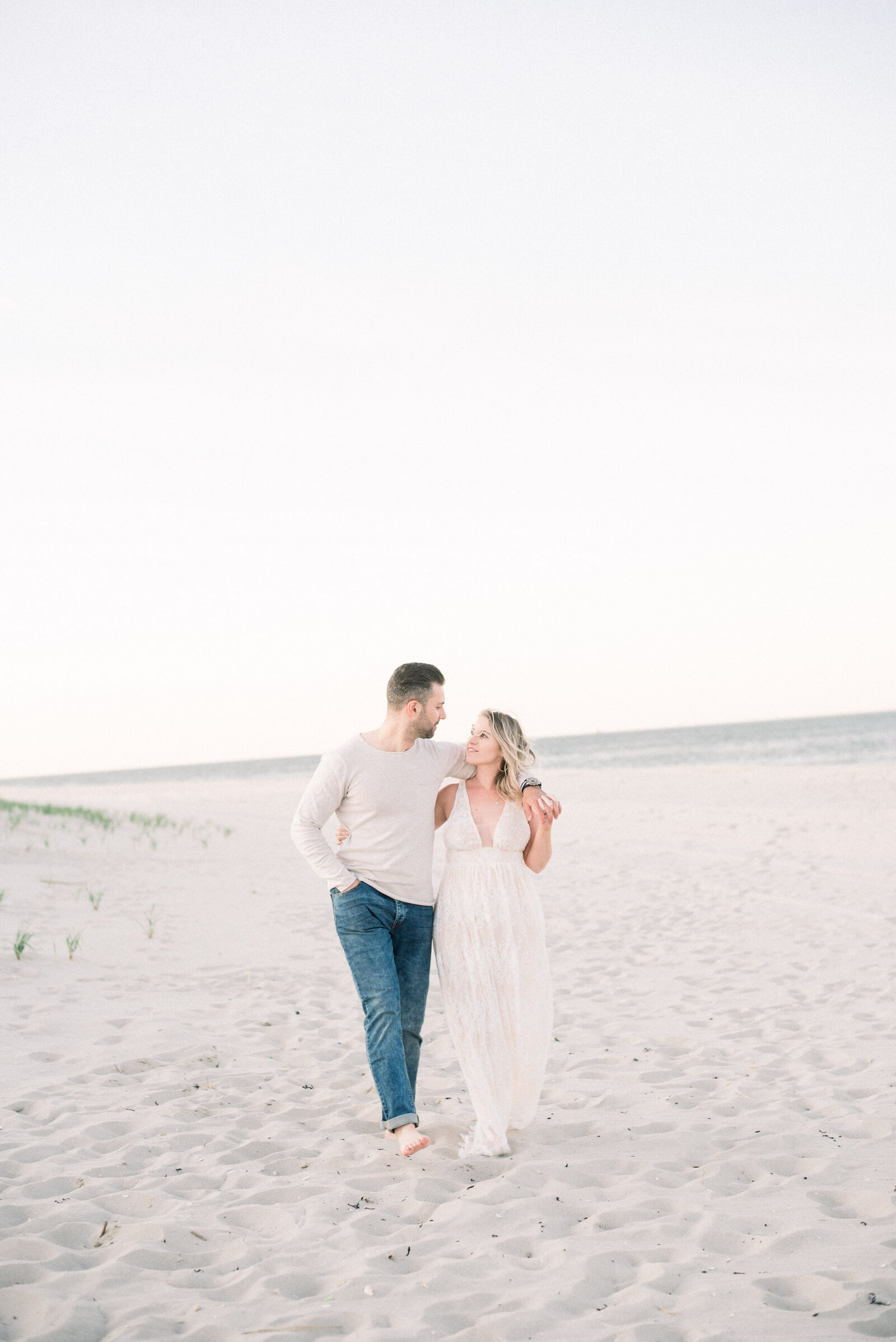 NJ Beach Pregnancy Announcement - NJ Portrait Photographer - Myra Roman Photography