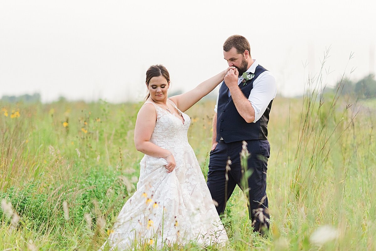 Navy & Rose Summer Backyard Wedding | Danvers, IL_0087