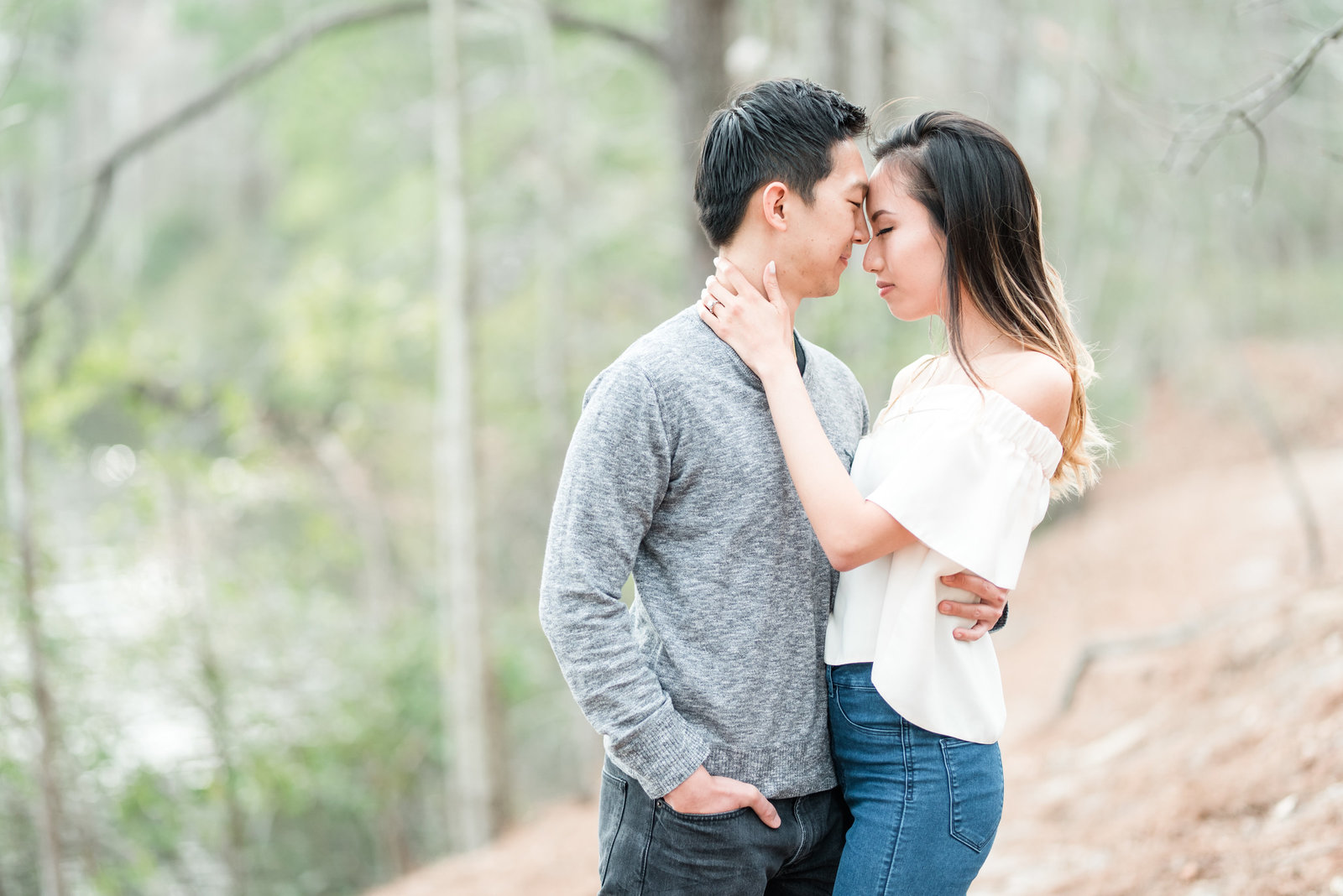 va beach first landing engagement session asian couple by norfolk wedding photographer