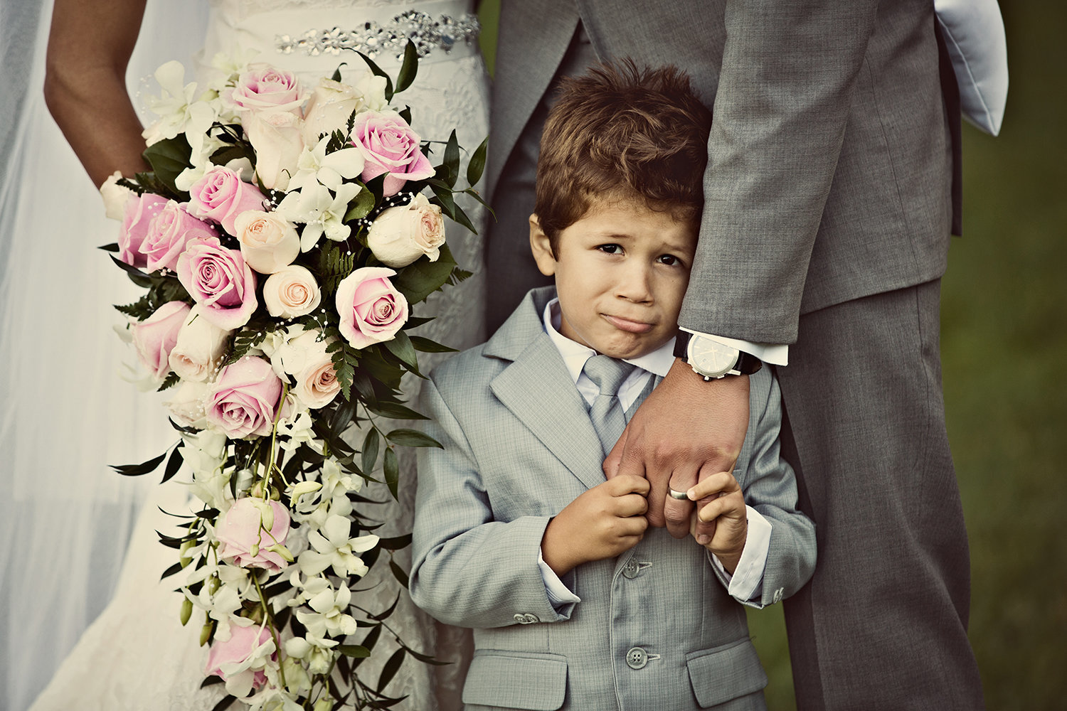 The Catamaran wedding photos cute ring bearer with bride