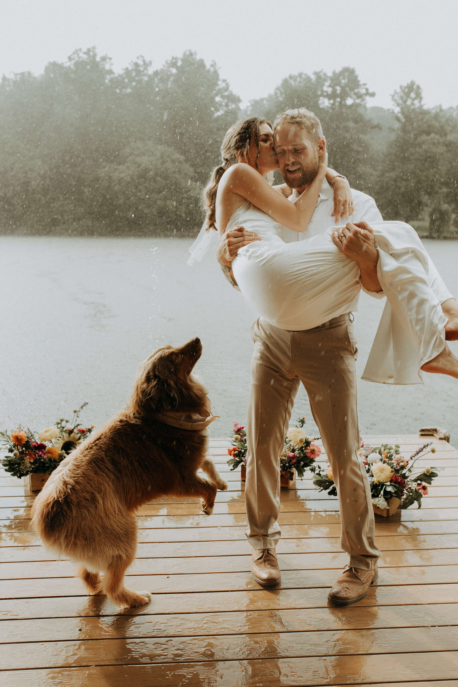 riverside elopement with dog