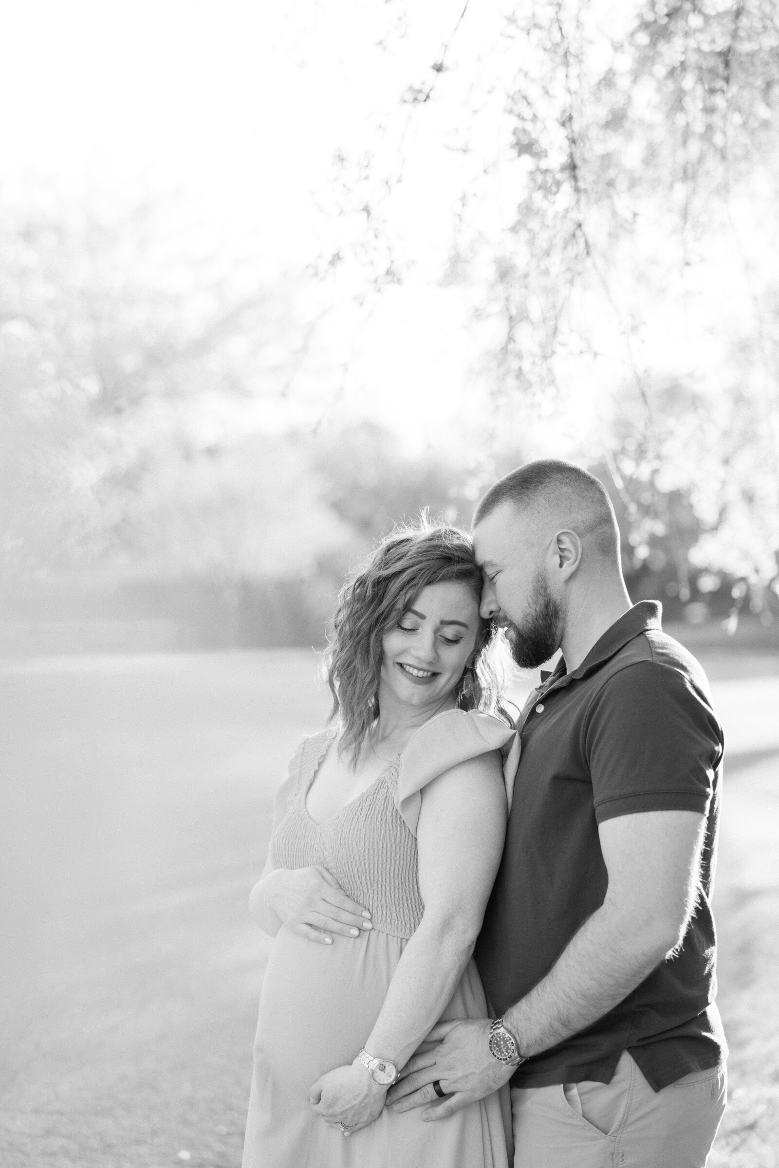 Cleveland Maternity Photographer cherry blossom maternity photos