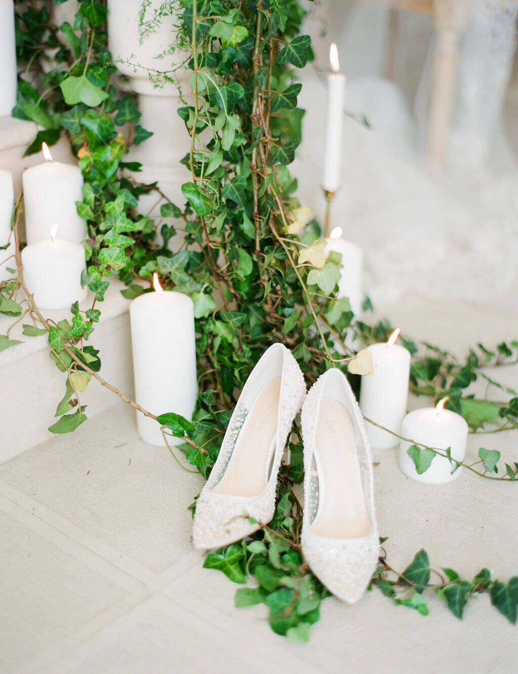 White bridal shoes by Bella Belle Shoes