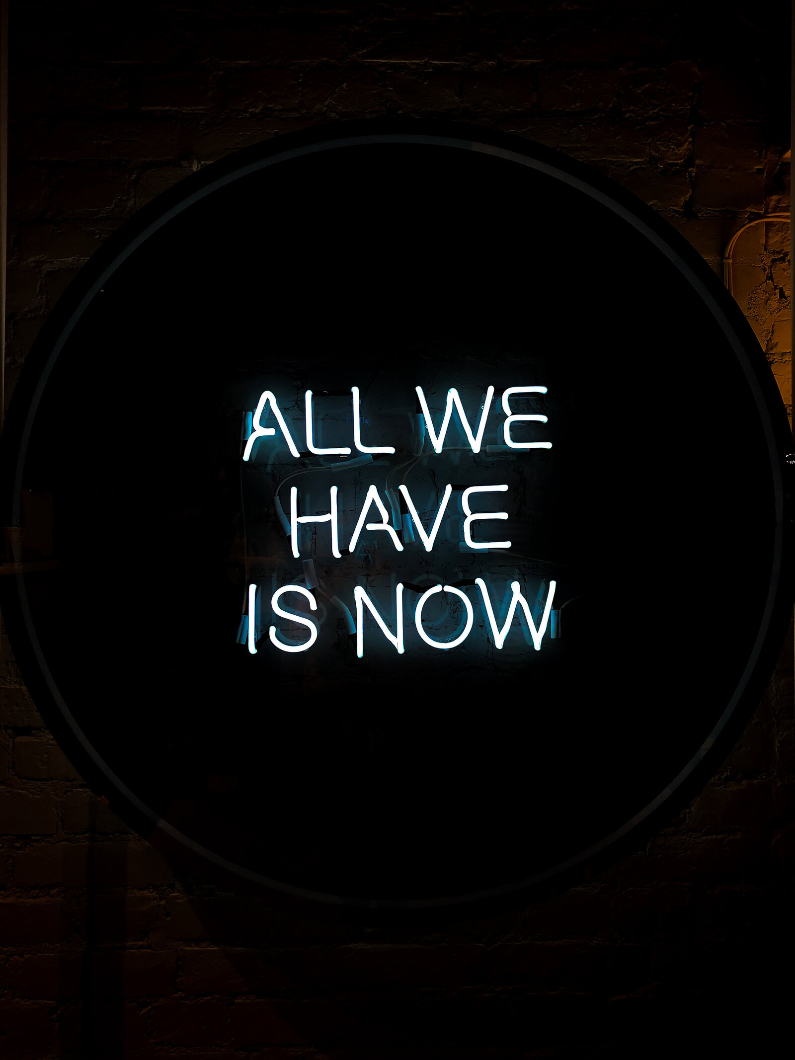 Canva - White All We Have Is Now Neon Signage on Black Surface