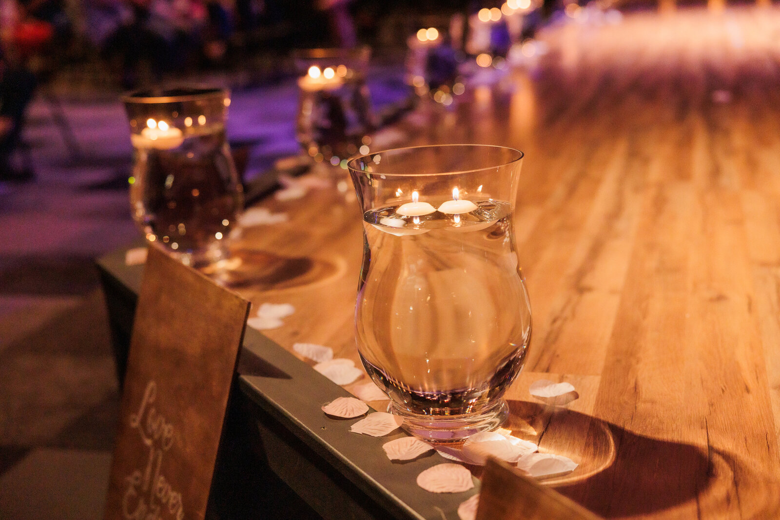 Candles at wedding