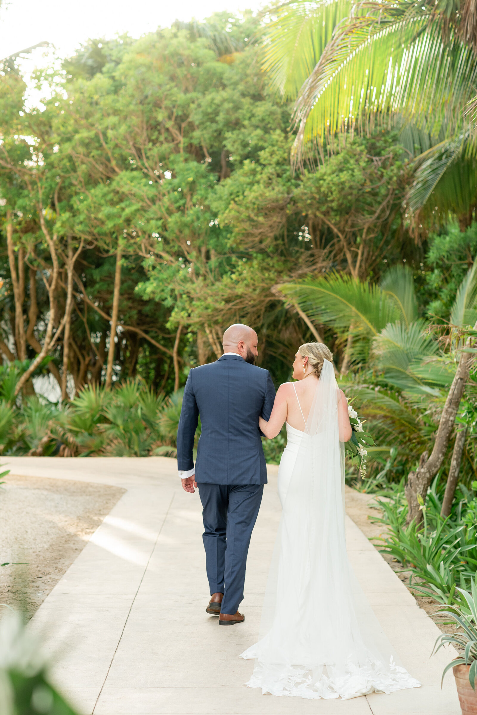 outdoor beach wedding ceremony exit