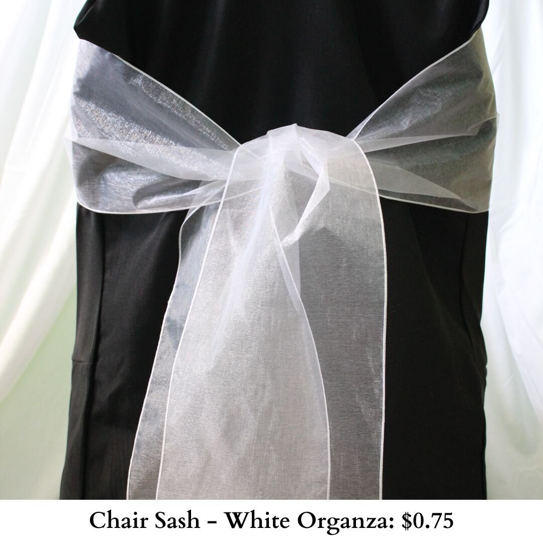 Chair Sash-White Organza-226