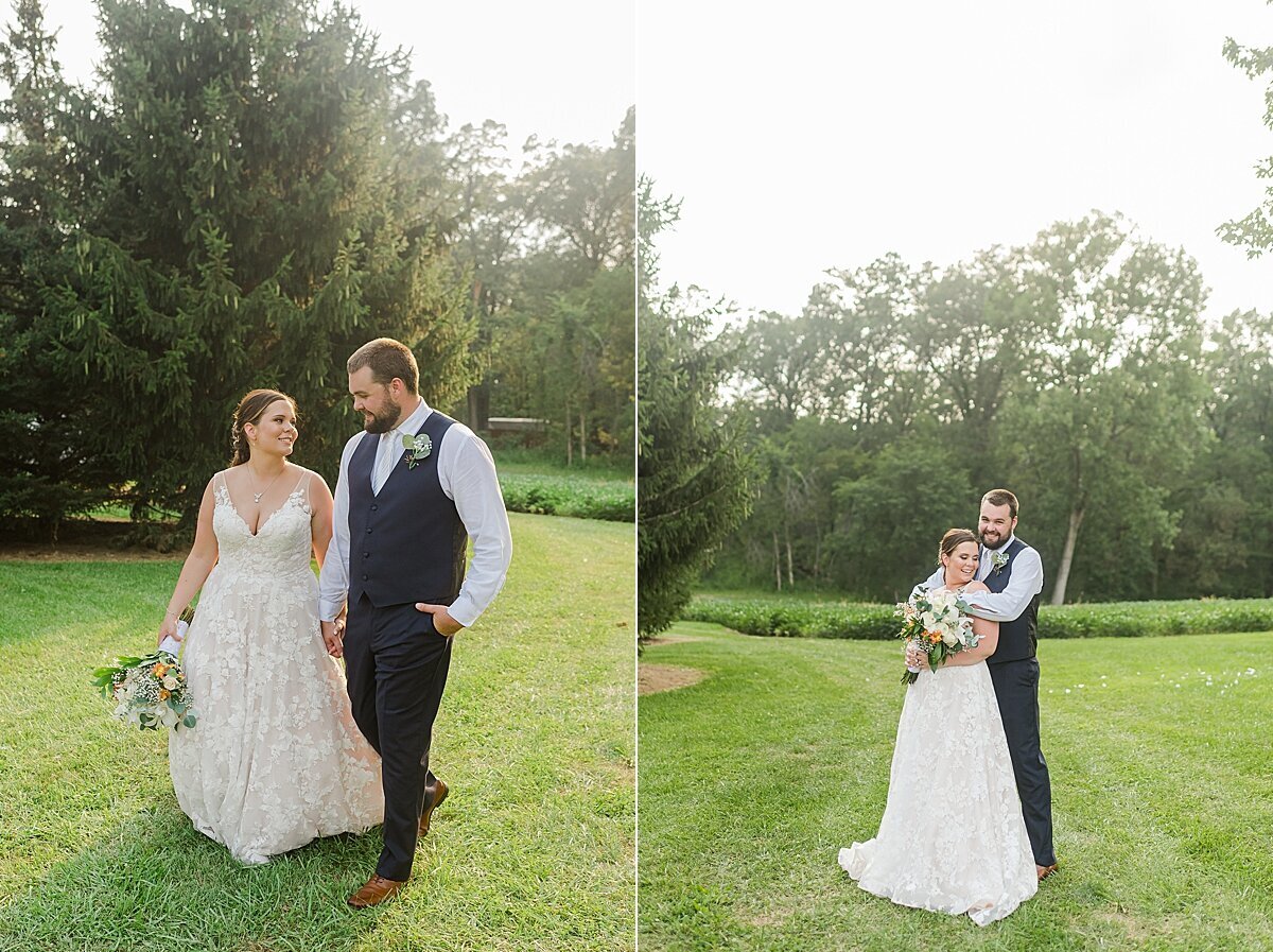 Navy & Rose Summer Backyard Wedding | Danvers, IL_0030