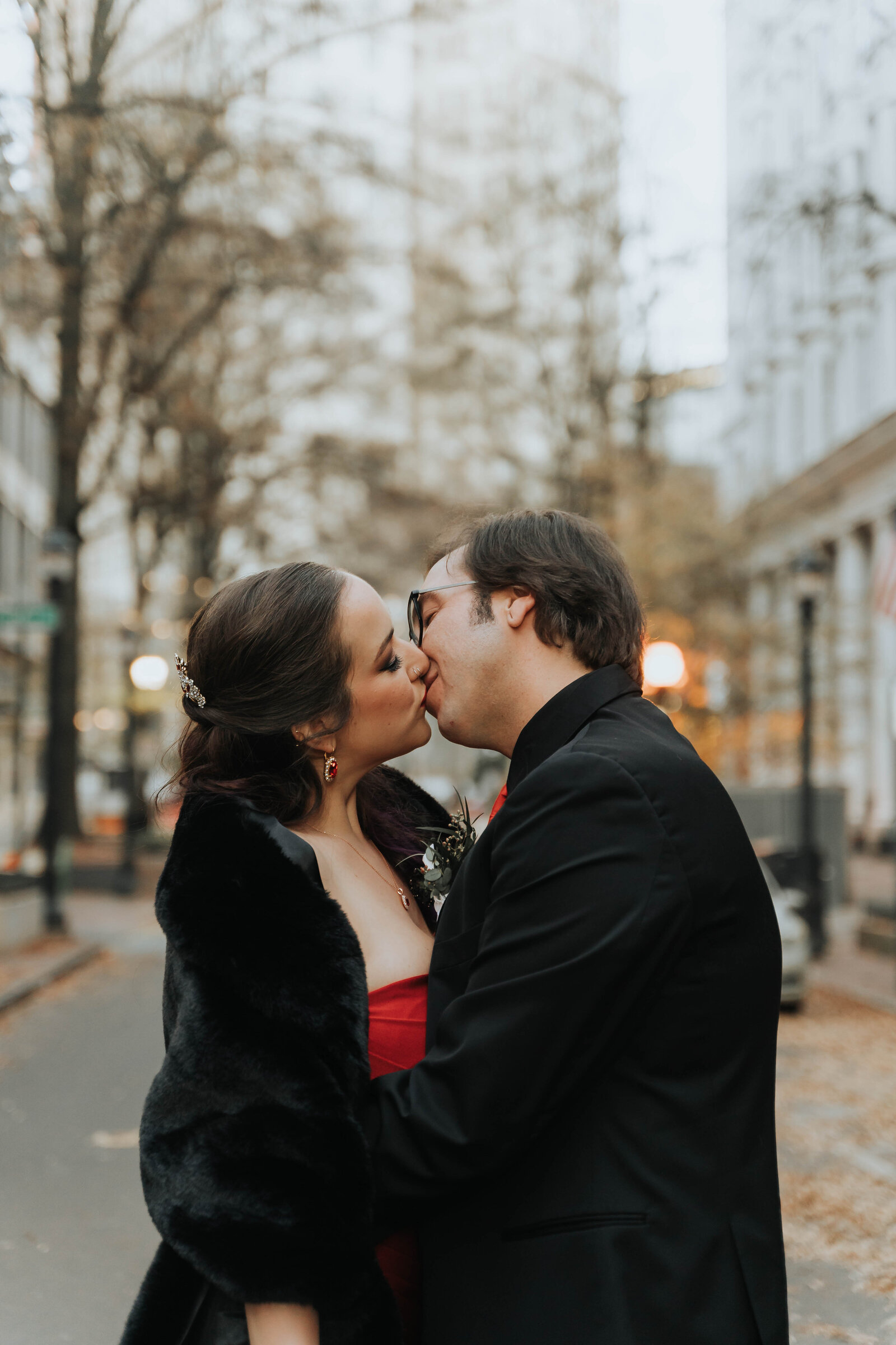 bride and groom portrait 