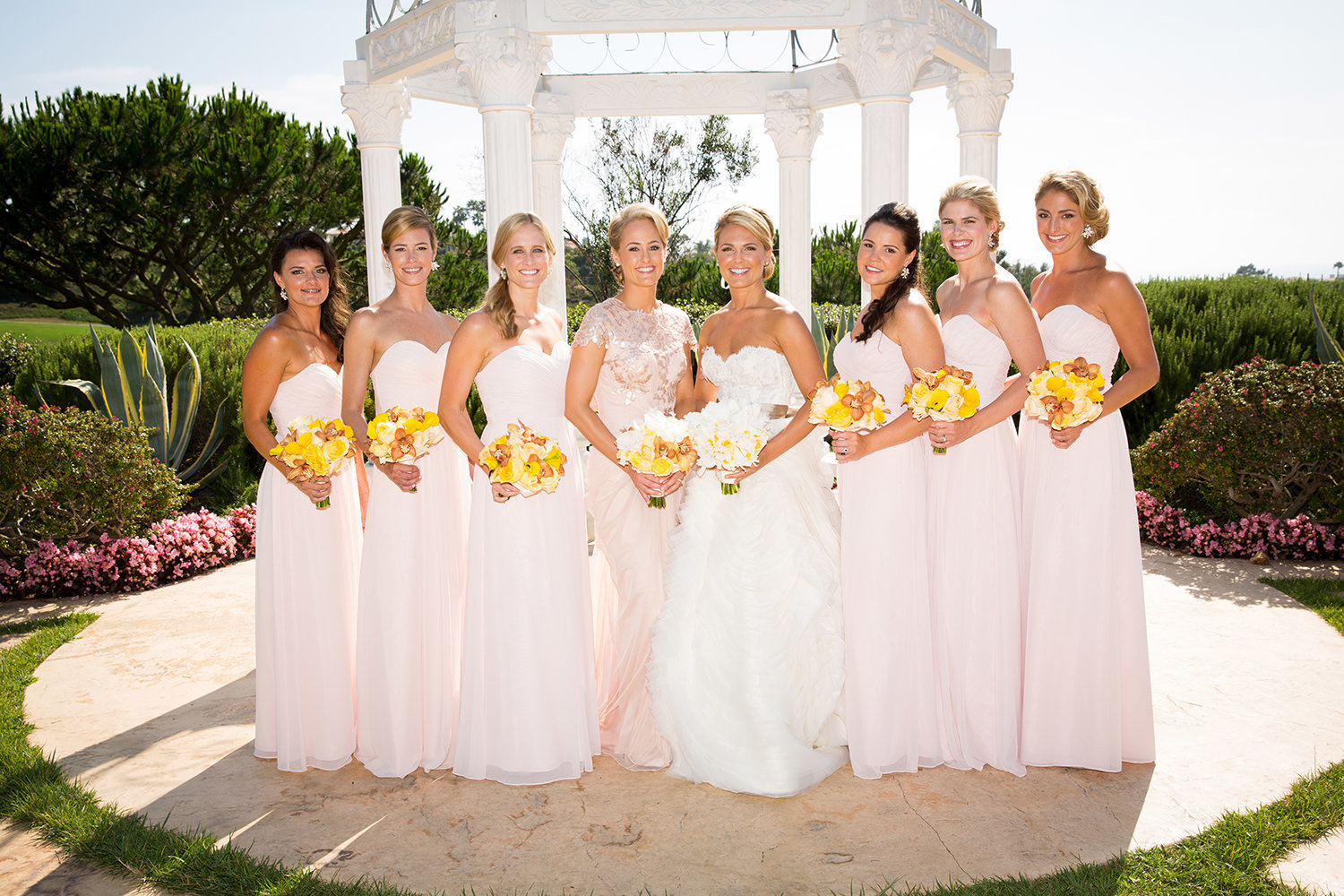 traditional bridesmaids portrait