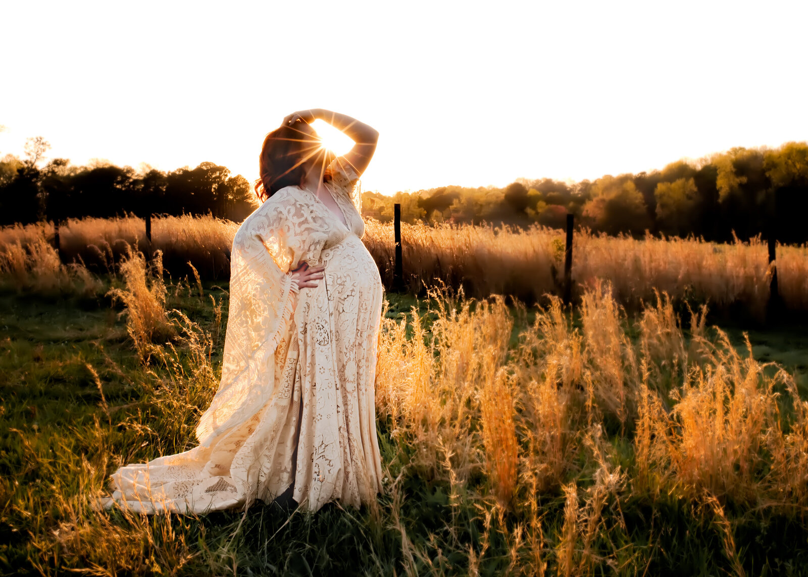 Image 10 Reep Maternity Session Field Sunset Mother Bump Iris And Embers Photo And Film