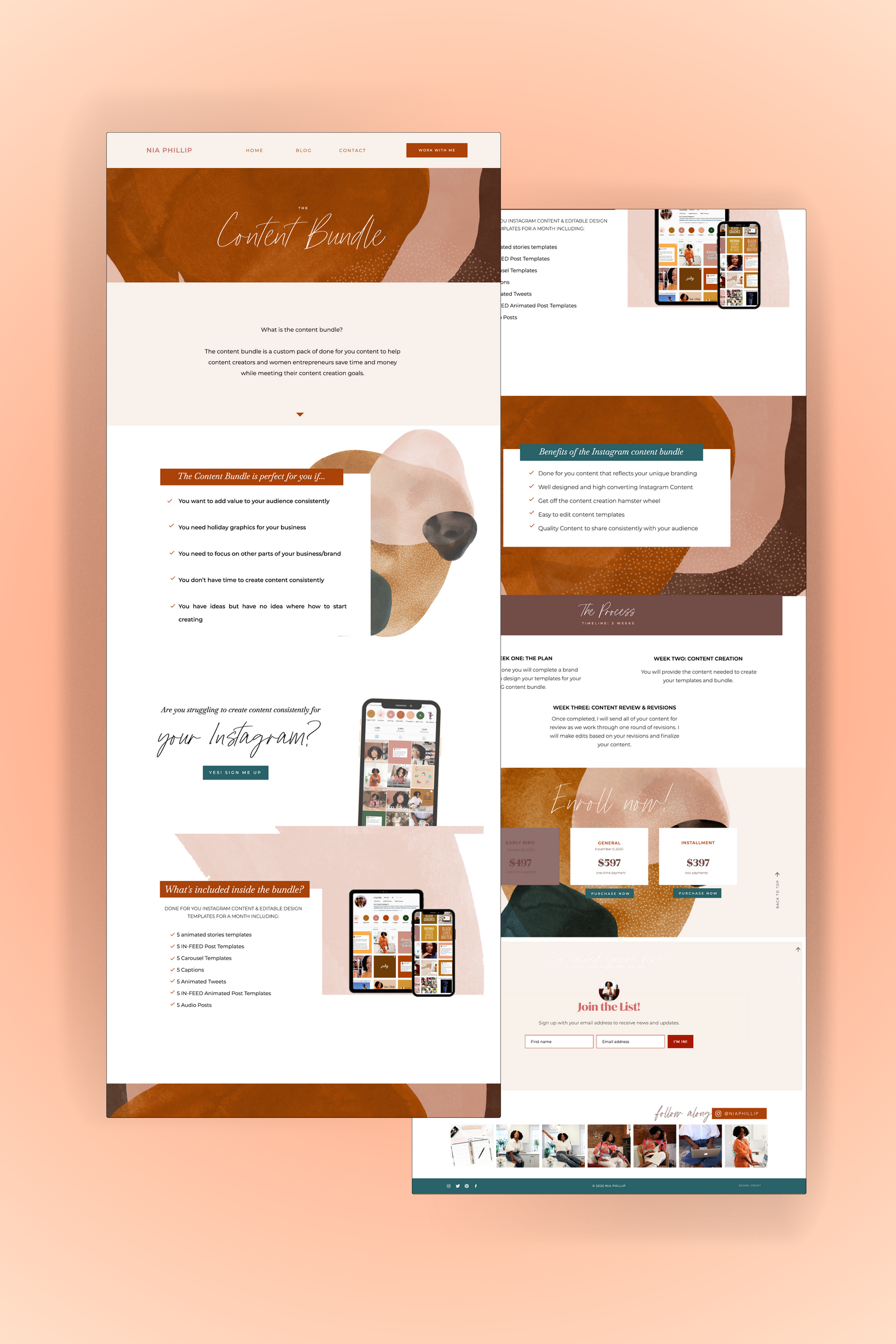 showit website design for content coach