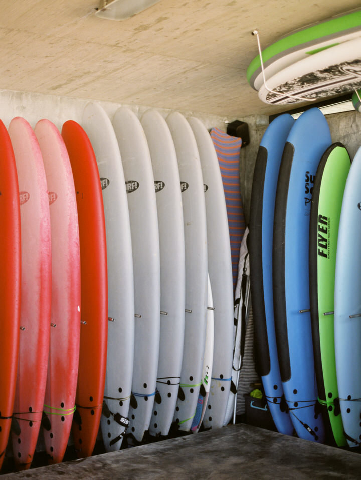 surfboards at beach club areias do seixo