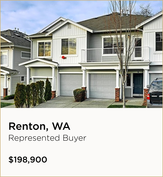 Renton, WA $198,900 – Represented Buyer