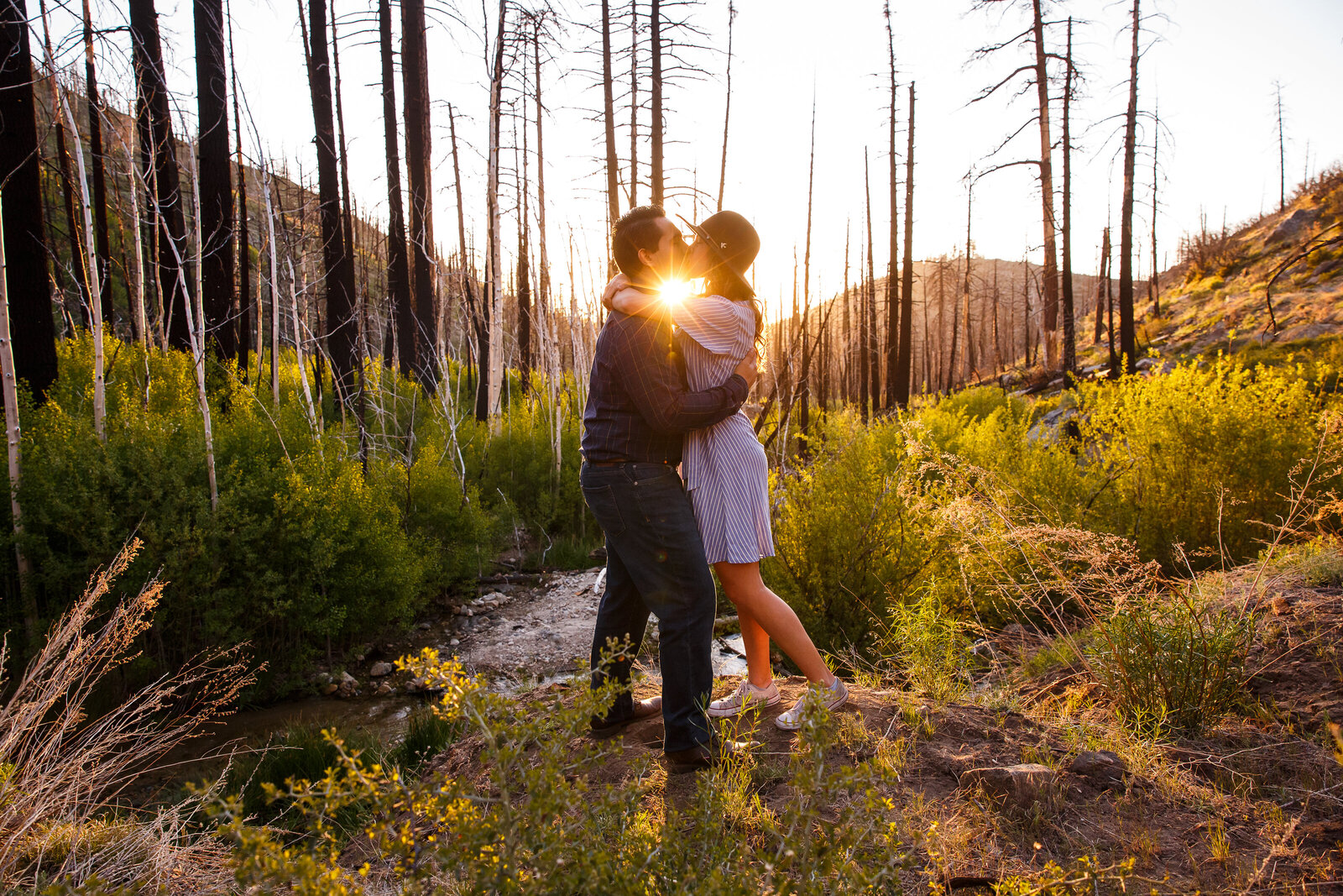 This couple had an adventurous engagement session in Big Bear, California.
