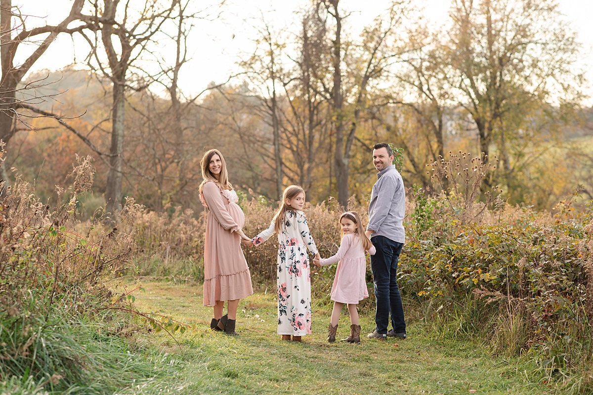 Family of 4 at Maryland Maternity Photography session