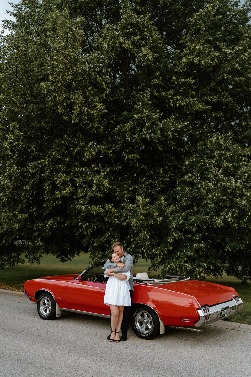 Timeless Romance- Vintage Engagement Session with Classic Car Charm-1