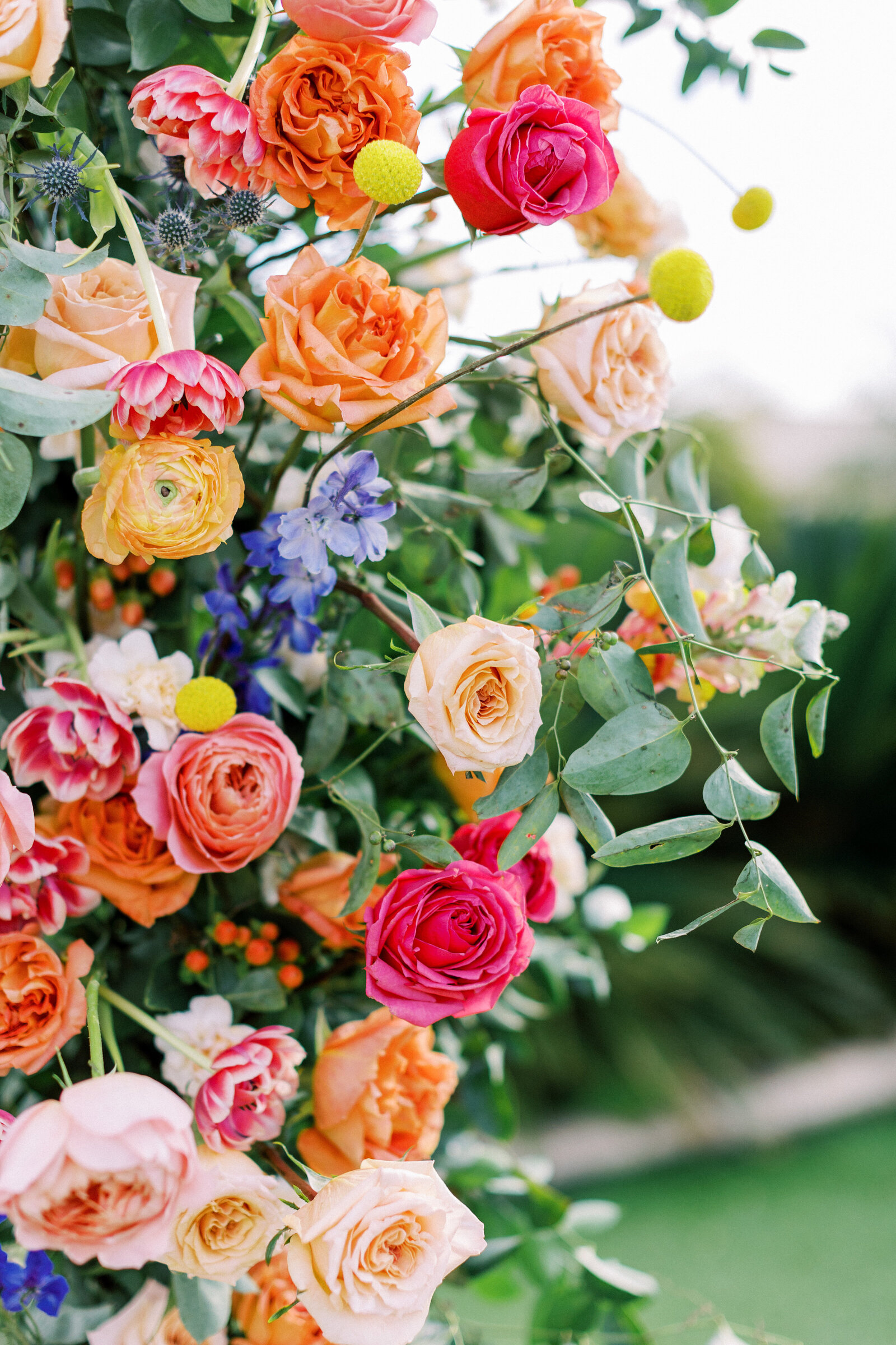 florists-phoenix-az-wedding-arch-floral-peach-yellow-fuschia