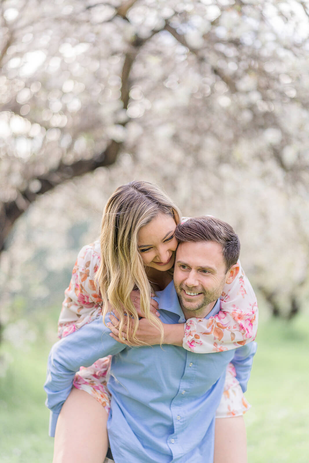 Brisbane experience enchantment in full bloom with our dreamy Adelaide almond blossom photoshoot for couples.