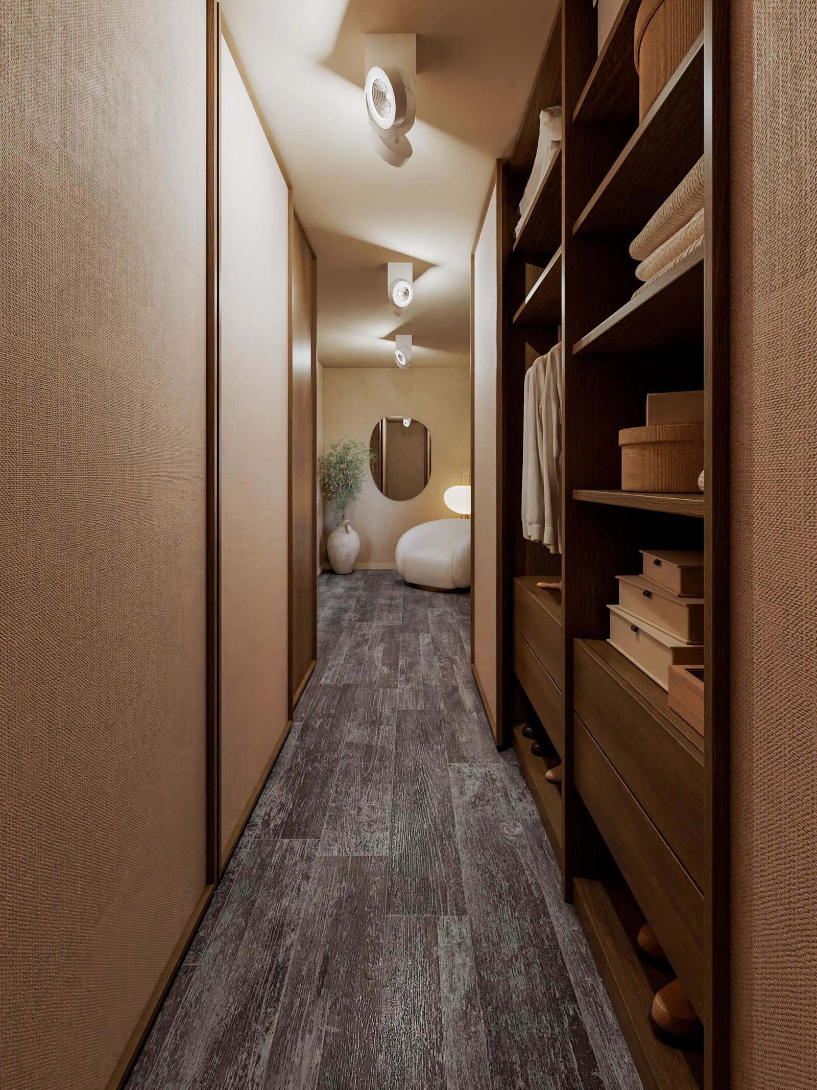 BOU Living Interieur 3D Renders Project Castricum Walk-in closet