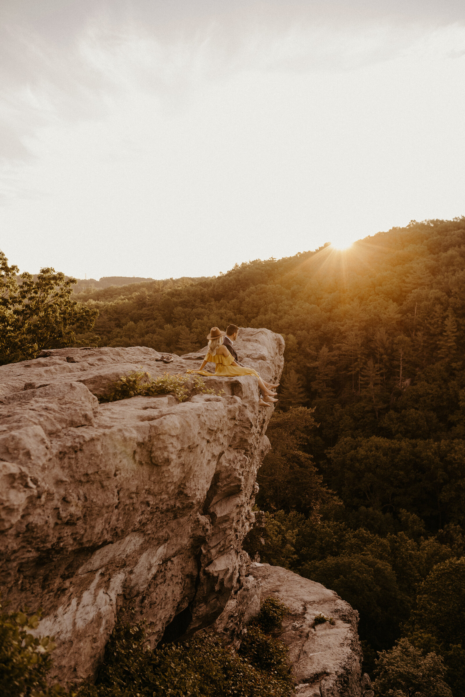 Adventure Engagement Session On Mountaintop Maryland